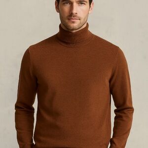 H&M Men’s Brown Turtleneck Sweater - Size S